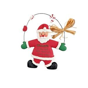 6 1/2" Resin Santa Ornament Wall Decoration-Grandpa